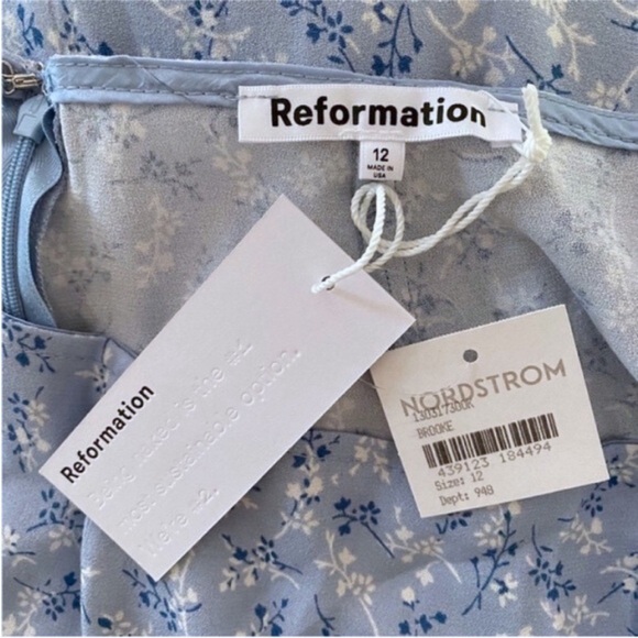 NEW Reformation Zoe Skirt Brooke 12 - Picture 9 of 15